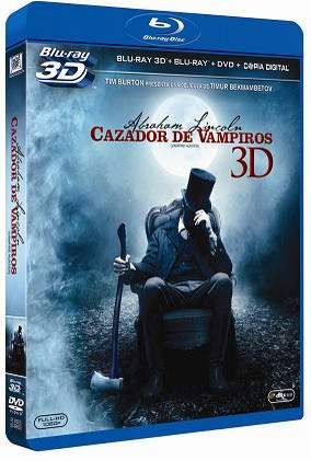 Abraham Lincoln: Cazador de vampiros. Carátula Blu-ray 3D.