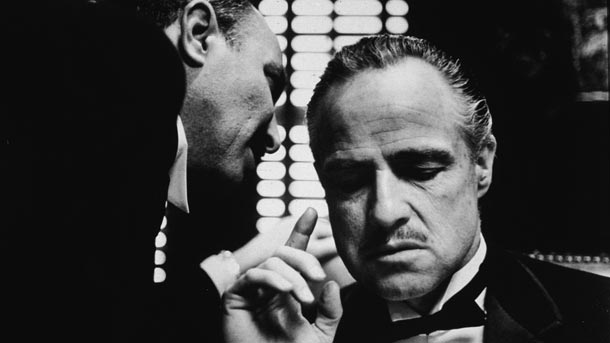 Vito Corleone en clásico El Padrino.
