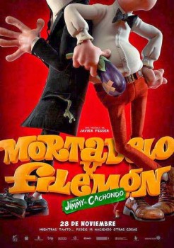 Primer póster de Mortadelo y Filemón contra Jimmy el cachondo