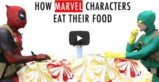 Cómo comen los Superhéroes de Marvel