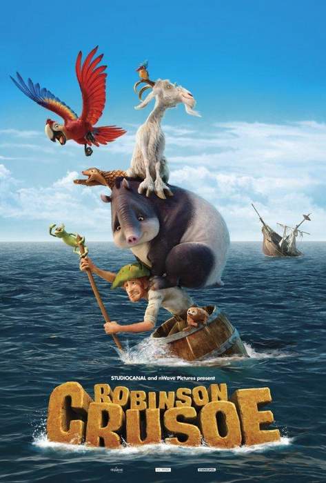 Póster de Robinson. Una aventura tropical
